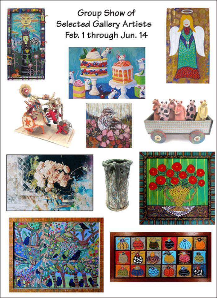invitation for the Main Street Gallery group show
