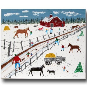 Ed McGrath painting of a winter scene