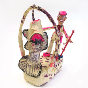 Willard Hill, folk art sculpture made from masking tape