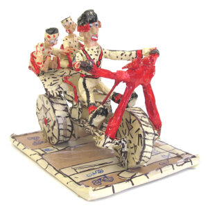 Willard Hill, folk art sculpture made from masking tape