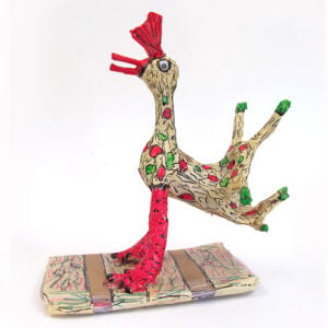Willard Hill, folk art sculpture made from masking tape