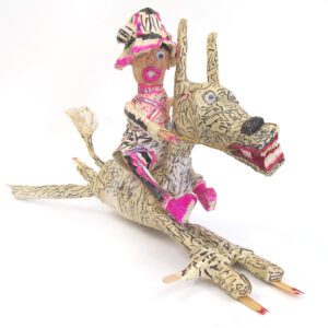 Willard Hill, folk art sculpture made from masking tape