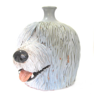 Ceramic dog portrait by Pippa Seichrist