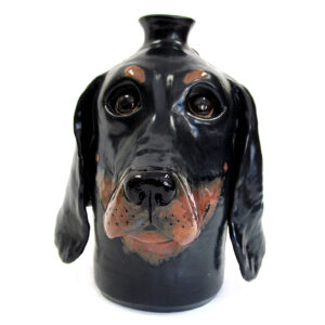 Ceramic dog portrait by Pippa Seichrist