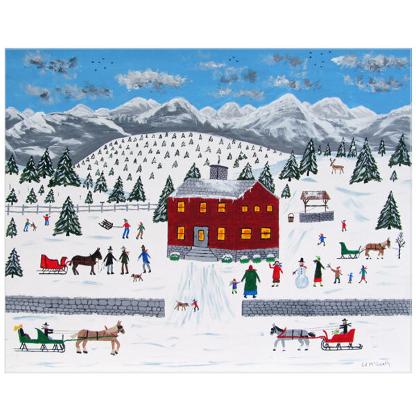 Ed McGrath painting of a winter scene for sale