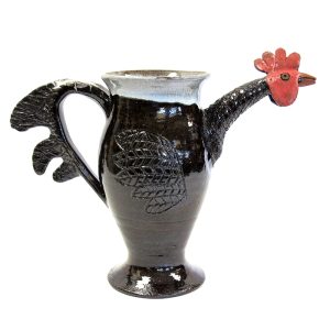 J.H. Perdue southern folk pottery rooster vase for sale