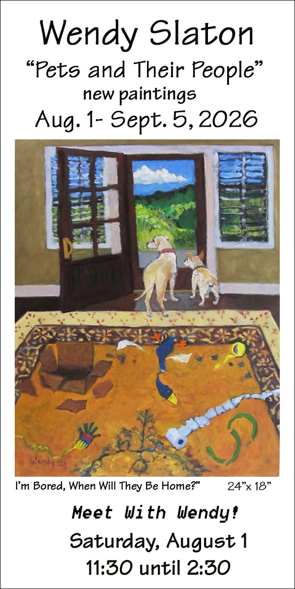 Invitation to an exhibition of Wendy Slaton's paintings at Main Street Gallery